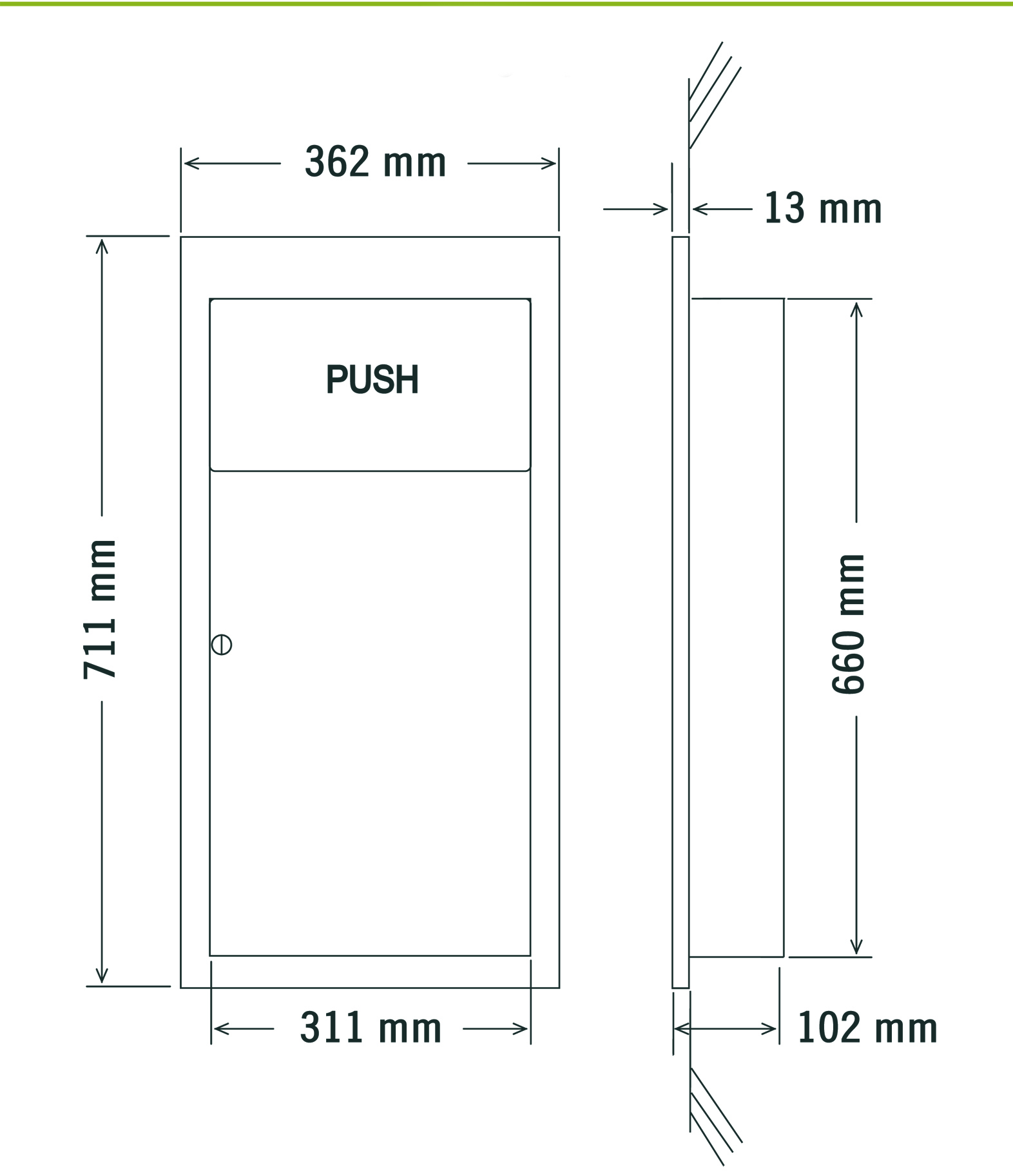 recessed trash can bathroom