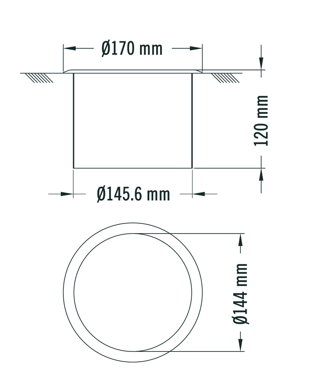 Pedal-operated circular bin 3L capacity